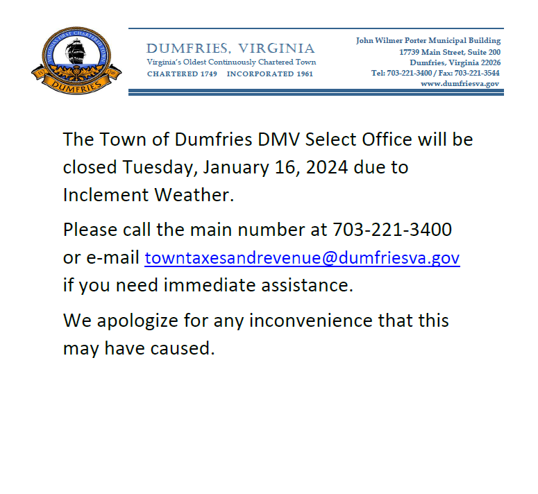 DMV Select Closed